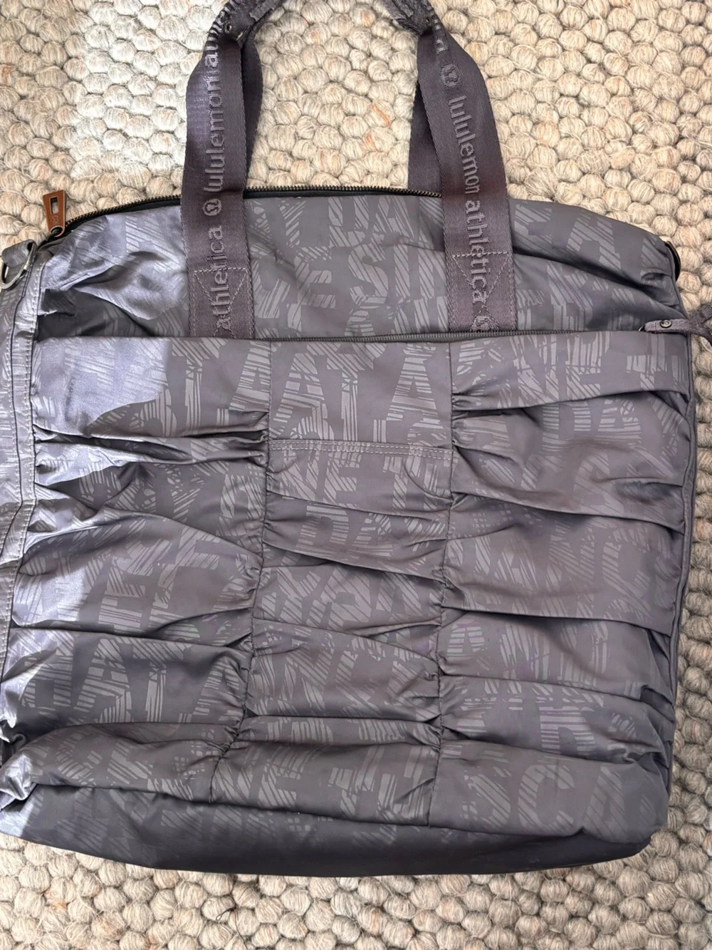Lululemon gray Striped Women’s Bag